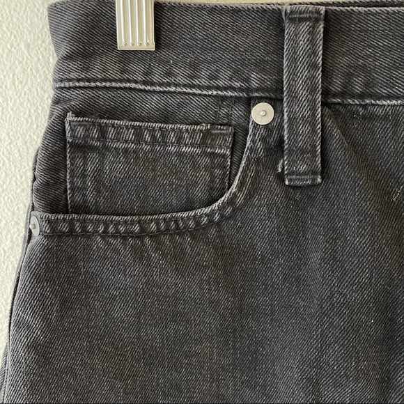 Madewell Rigid Denim A-Line Mini Skirt Lunar Black Wash Button-Front Edition-24 - Picture 5 of 12